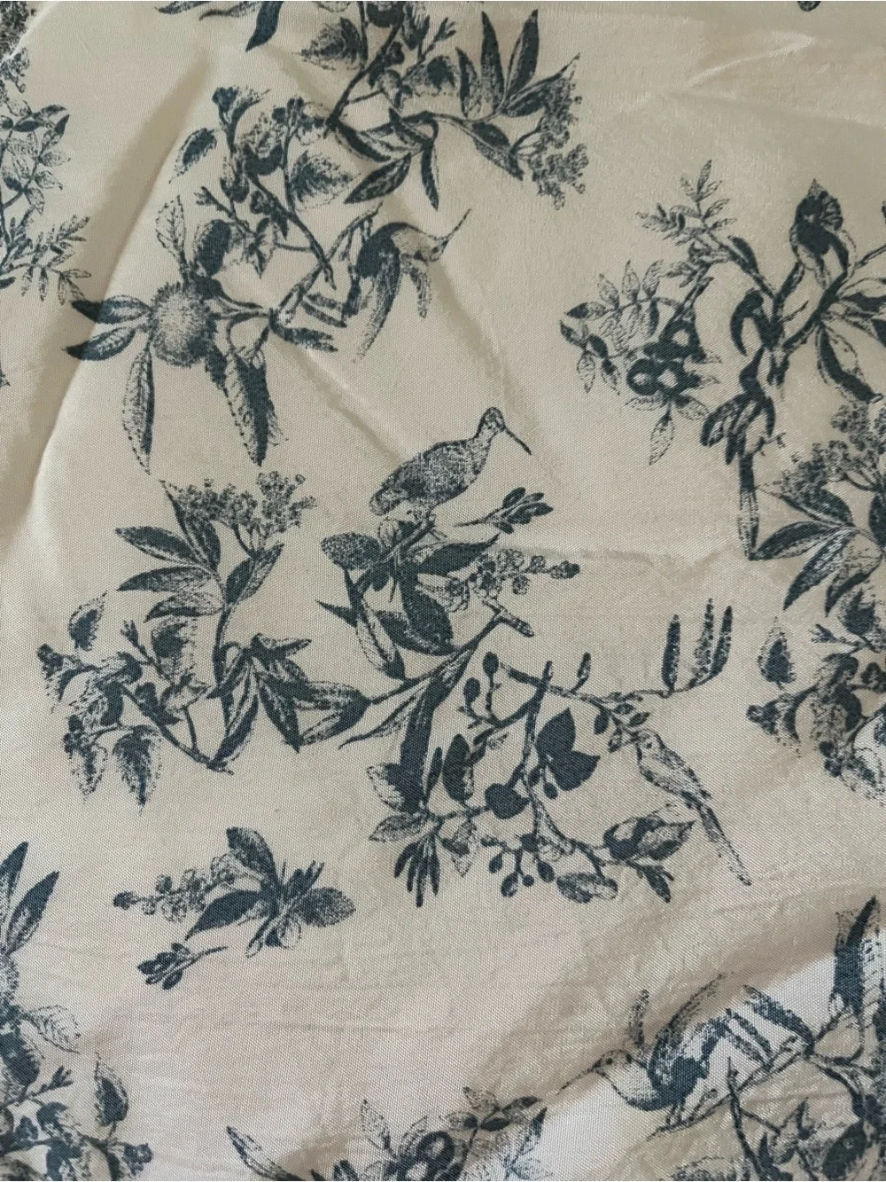 54” x 78” rayon heron toile curtain panel window shower stall